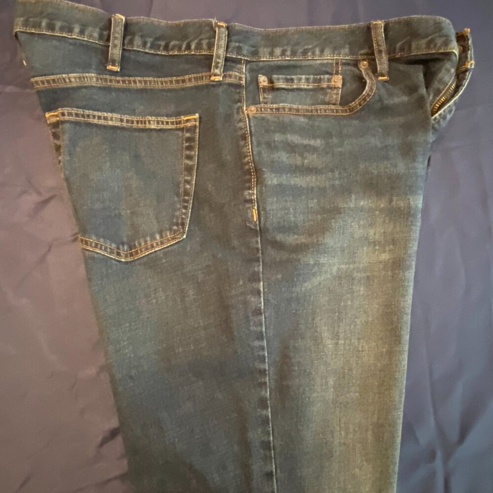 Old Navy Jeans Mens 38X32 Boot Cut Built In Flex Stretch Dark Wash Denim - Picture 6 of 7